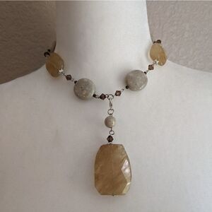 Stone Mix Statement Necklace 